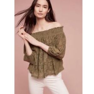 Anthropologie off the shoulder top
